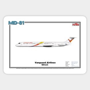 McDonnell Douglas MD-81 - Vanguard Airlines (Art Print) Sticker